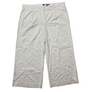 ⭐️NWT-  J. Crew Ivory Wide-Leg Cropped Pants - size 22